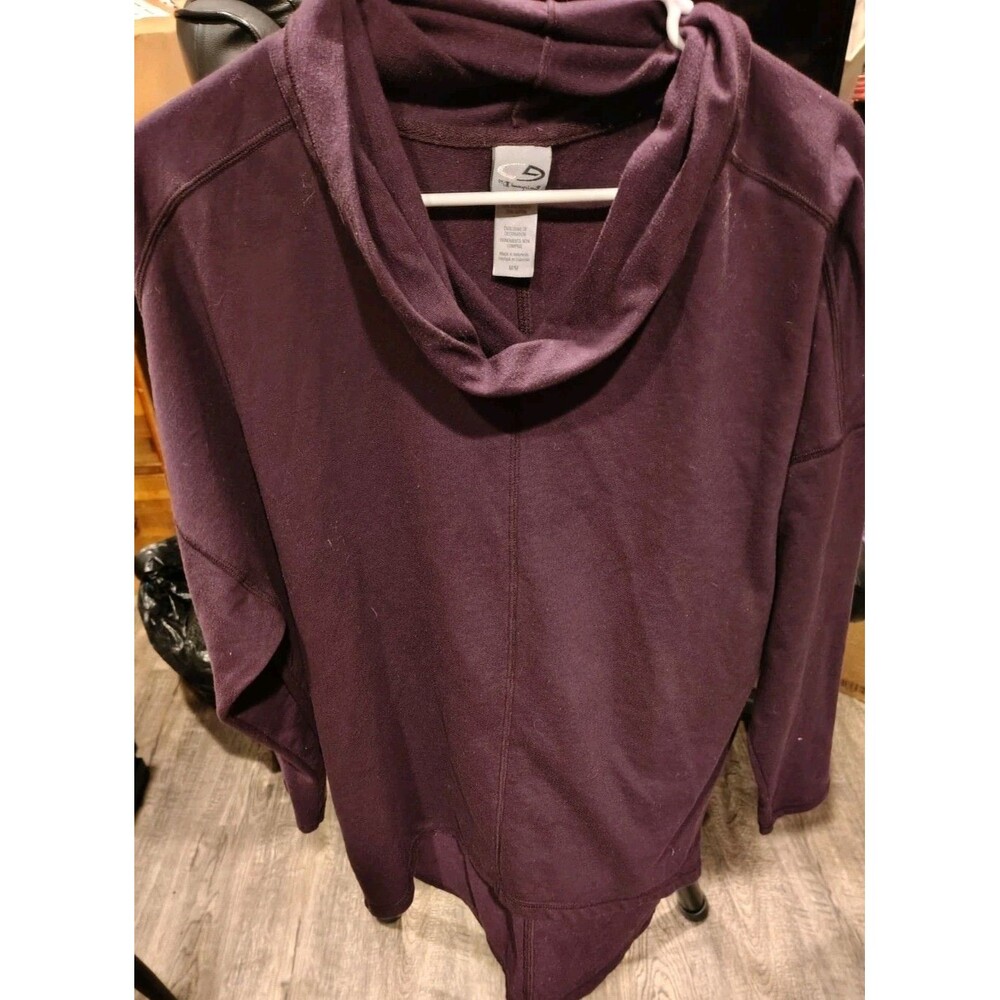 Champion Women's Purple Cowl Neck Pullover Sweatshirt Long Sleeve Size M